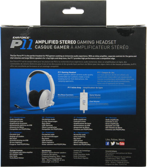 Casque Gaming - Turtle Beach Ear Force P11 - Blanc